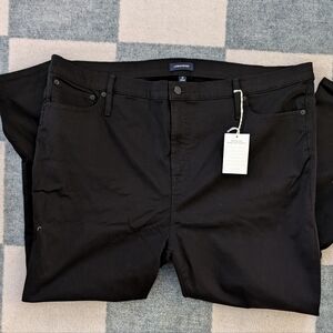 J CREW 10" highest-rise toothpick jean black size 37  plus size Skinny Jeans